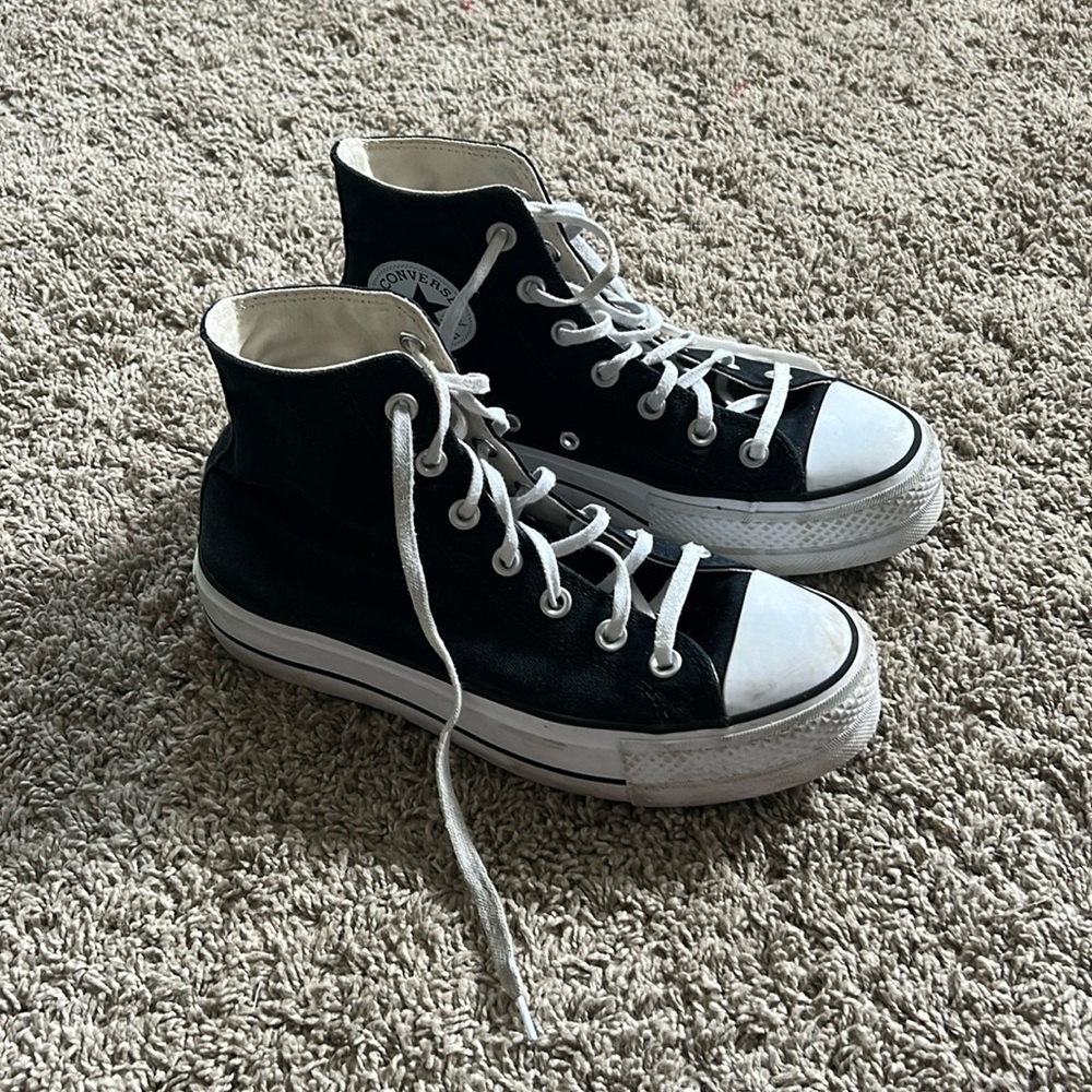 Black High Top Platform Converse